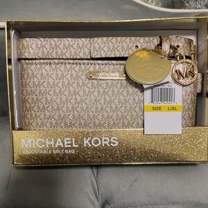 Michael Kors Metallic Gold Belt Bag